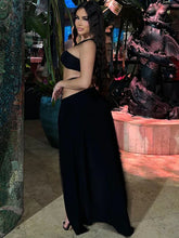 Dulzura Party Club Spring Matching Camis Crop Top Slit Long Cut Out Dress